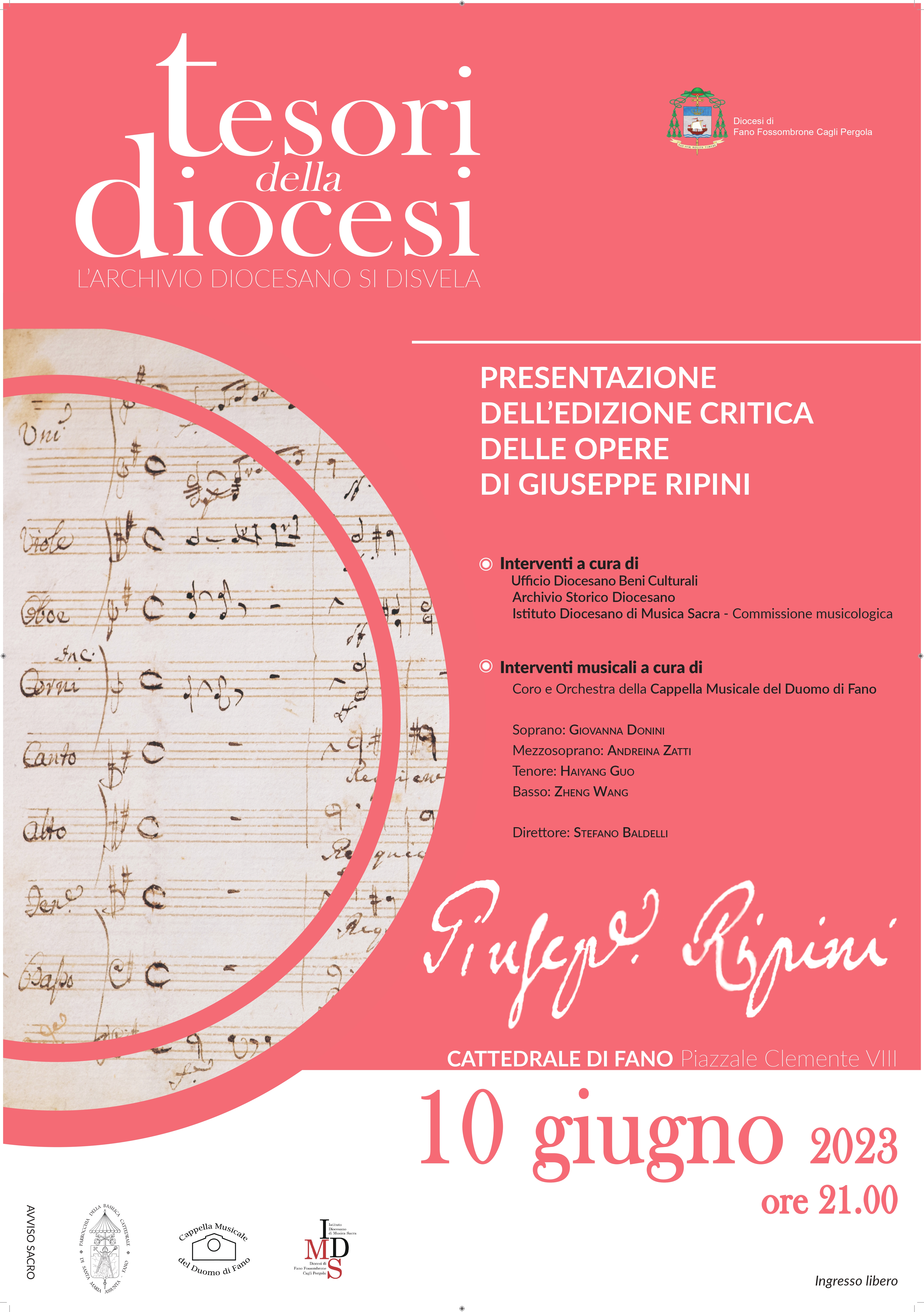 Tesori della Diocesi: Presentazione dell’Edizione critica delle opere di Giuseppe Ripini